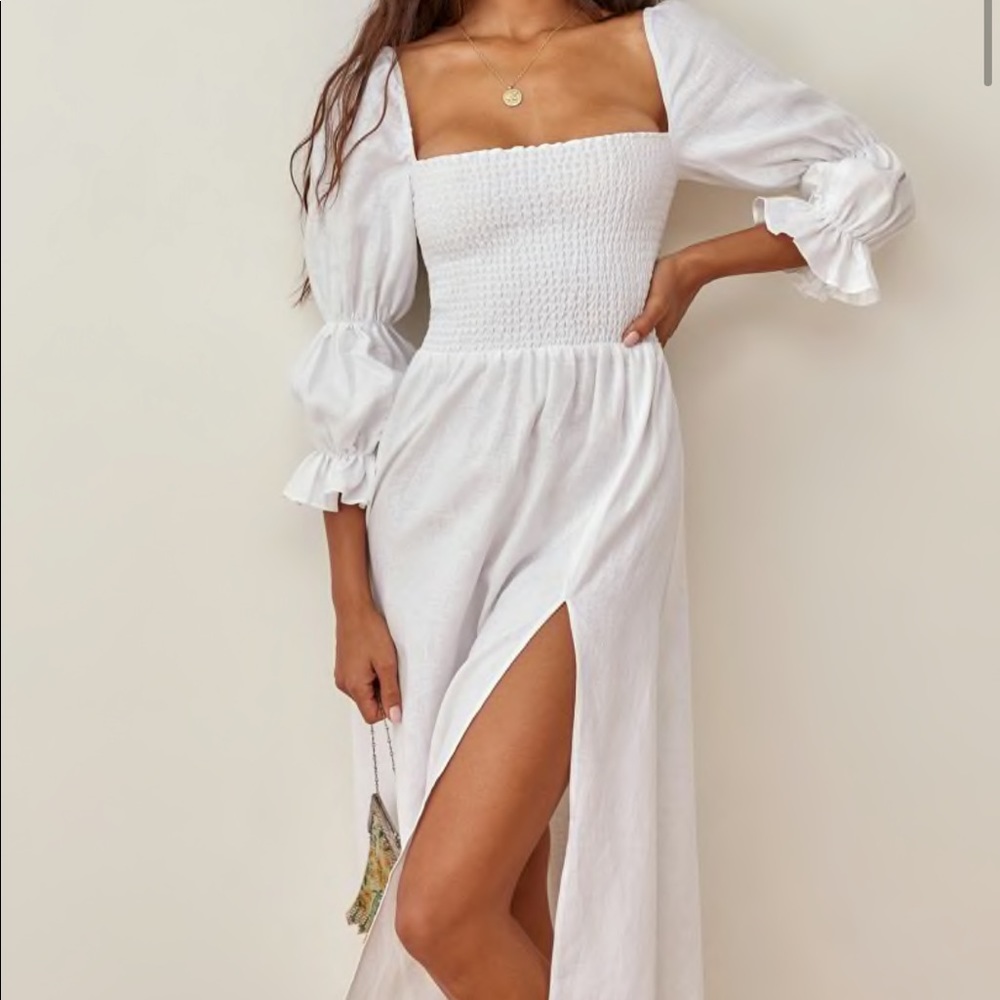 Reformation Hyland Linen Dress